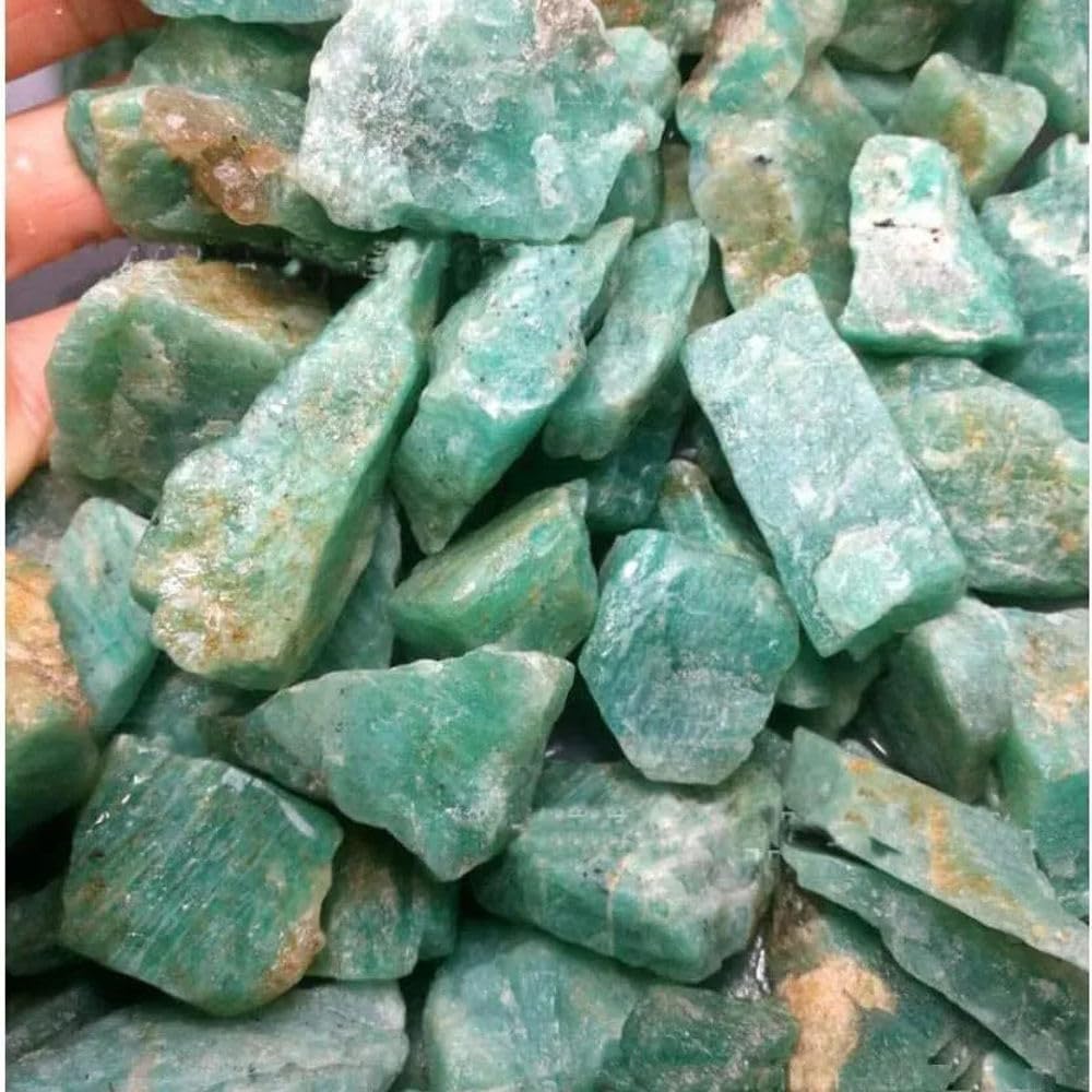 Crystals, Rocks, Jade, Crystals and Healing Stones, Witchcraft Supplies, Healing Crystals, Stones, Healing Stones, Rock Collection, Agate, Raw Stones (Amazonite, 2 Pcs)