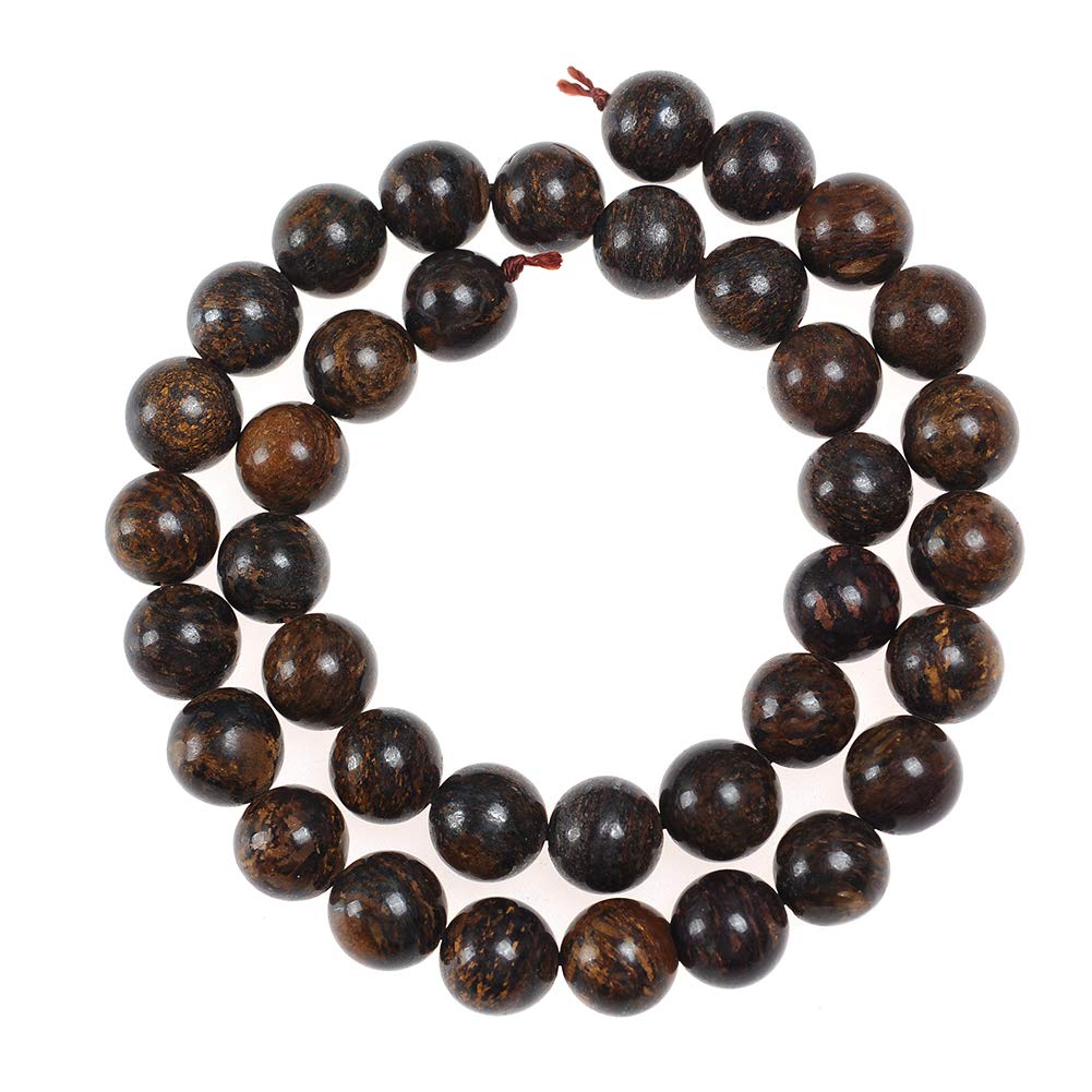 10mm Natural Bronzite Gemstone Round Loose Beads Crystal Stone Bracelet Necklace Accessories Crafts for Jewelry Making DIY,1 Strand 15"