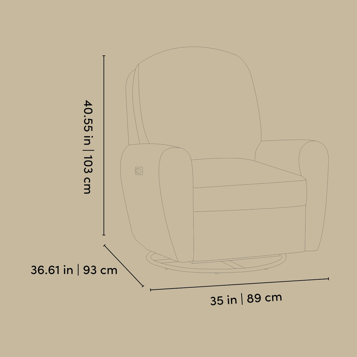 Storkcraft Amalfi Deluxe Power Recliner Swivel Glider – Premium Electronic Nursery Rocking Chair, Oeko-TEX 100 Certified, Includes Dual-USB Charging Port with USB-A & USB-C (Ivory Boucle)