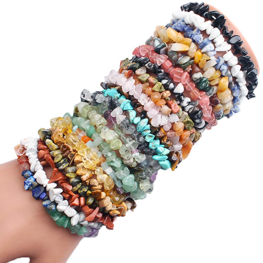 Natural Chip Stone Beads Opalite 5-8mm About 400 Pieces Irregular Gemstones Healing Crystal Loose Rocks Bead Hole Drilled DIY for Bracelet Jewelry Making Crafting (5-8mm, Opalite)