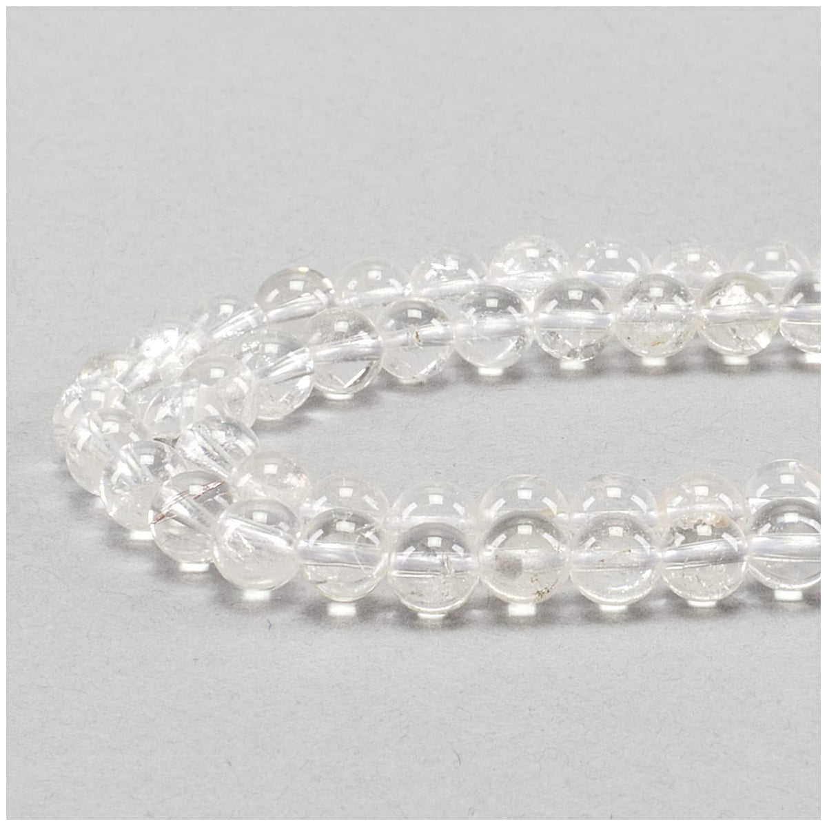 Cherry Tree Collection | 100PCS 6mm Clear Quartz Gemstone Round Beads for Jewelry Making | Includes Storage Box, Elastic String, and Needles