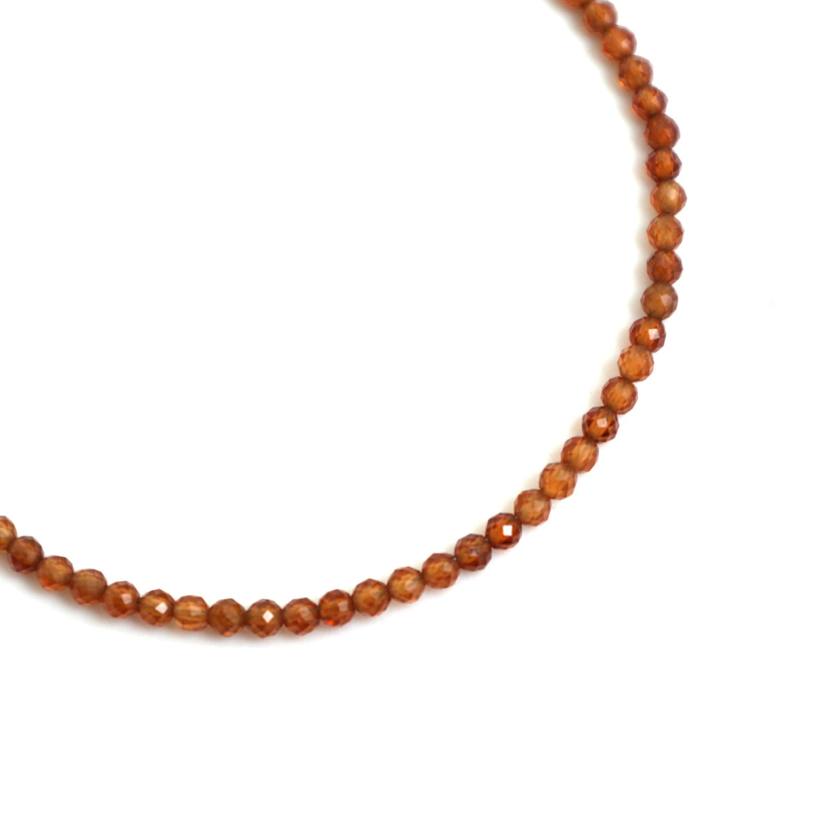 Gempires Hessonite Garnet Bracelet for Women | Dainty Gemstone Beaded Bracelet 2.5 mm | Handmade Stacking Bracelet | Adjustable Lightweight Minimalist Jewelry | Brown Orange Crystal Gift for Her