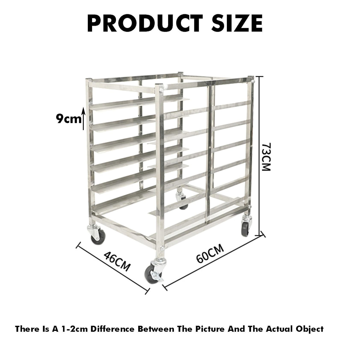 Quick Rack for Baking Pans,Large Rolling Bread Rack, 12-Tier Commercial Baking Rack for Home & Restaurant, Space-Saving Bread Pan Stand (129x46x60cm) - Perfect for Fast Baking!