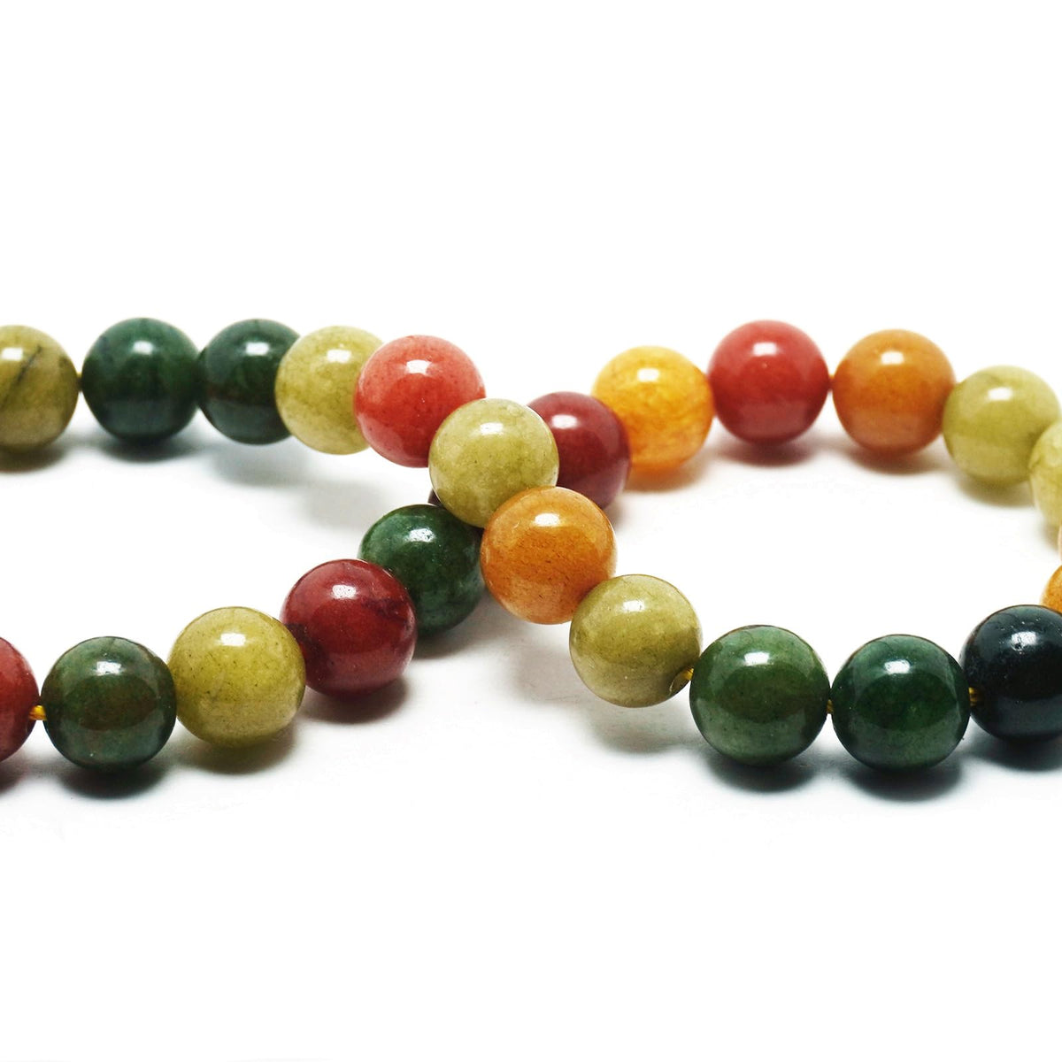 DIQIO Jade Stone Beads for Jewelry Making - 6mm Gemstone Round Loose Beads for Bracelets(58-60pcs, Alashan Stone Jade)
