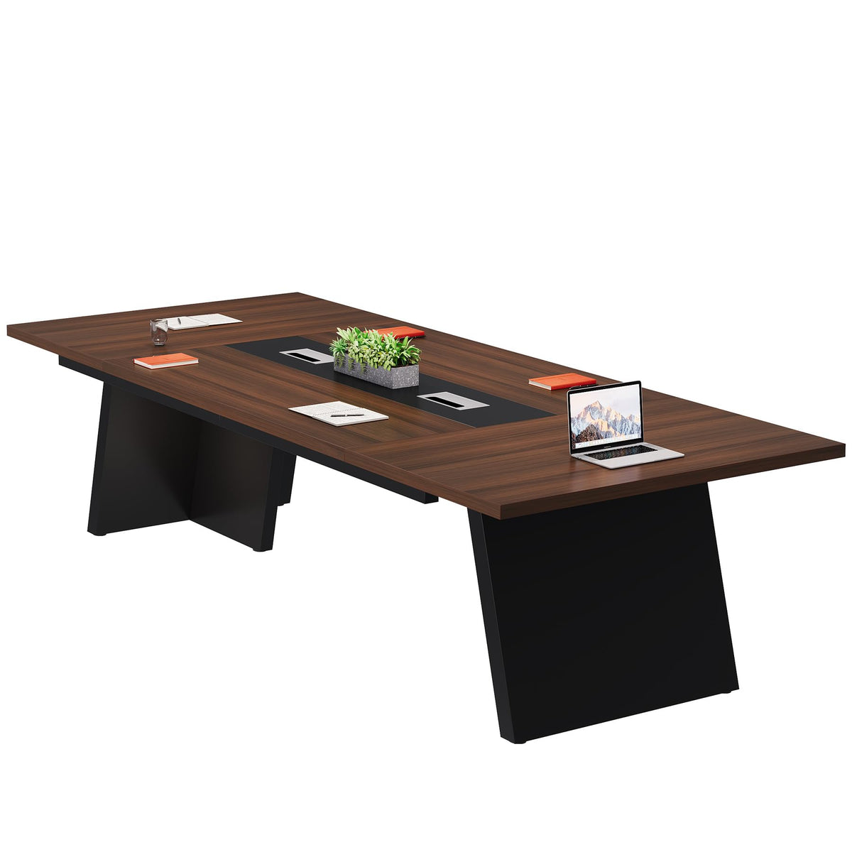 Tribesigns 8ft Conference Table, Large Office Conference Table for 8-10 Person, Business Seminar Furniture for Conference Room
