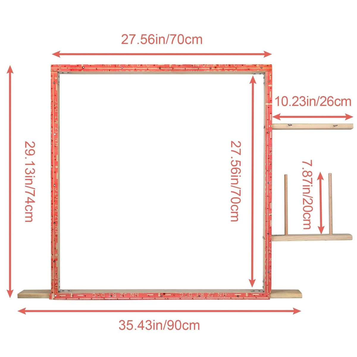 Cross Stitch Frame 80/90cm Tufting Frame Large tuft Rug Punch Needle Carpet Making(90x90cm)