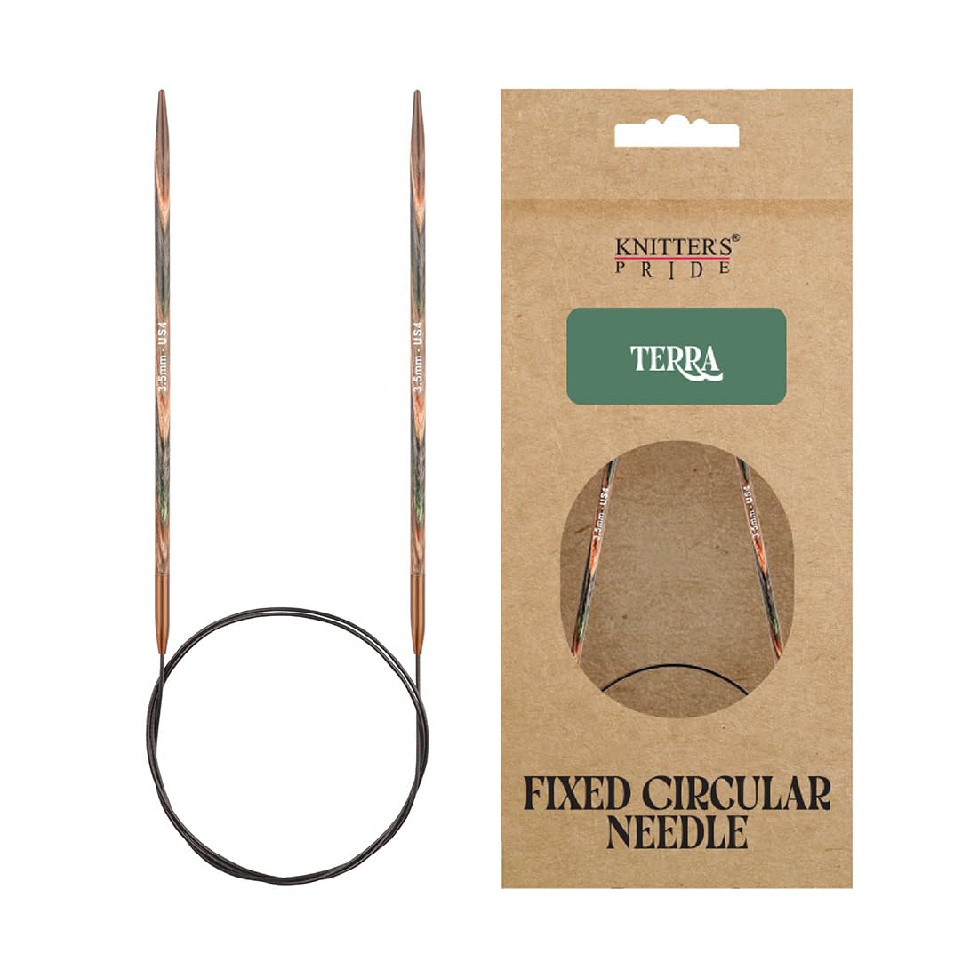 Knitter’s Pride Terra Fixed Circular Needles 16"" (40cm) – US Size 4 (3.5mm)