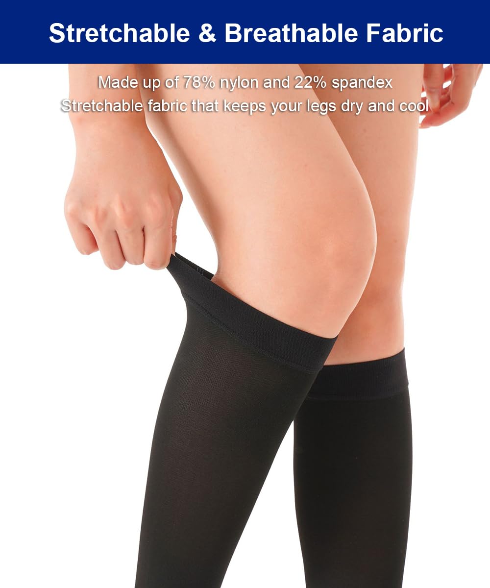 SUJAYU Leg Compression Sleeve Calf Compression Sleeve Women Men, 1 Pair Footless Compression Socks Women Shin Compression Sleeve (Beige, 4XL)