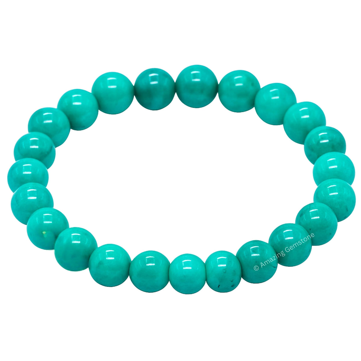 Amazing Gemstone Crystal Bracelet for Women Men's Gifts - Protection Healing Crystal Bracelet - 8mm Gemstone Beaded Stretchable Bracelet Pulseras Para Hombres Mujer Stocking Stuffers Mothers Day Gift (Turquoise (Stabilized))