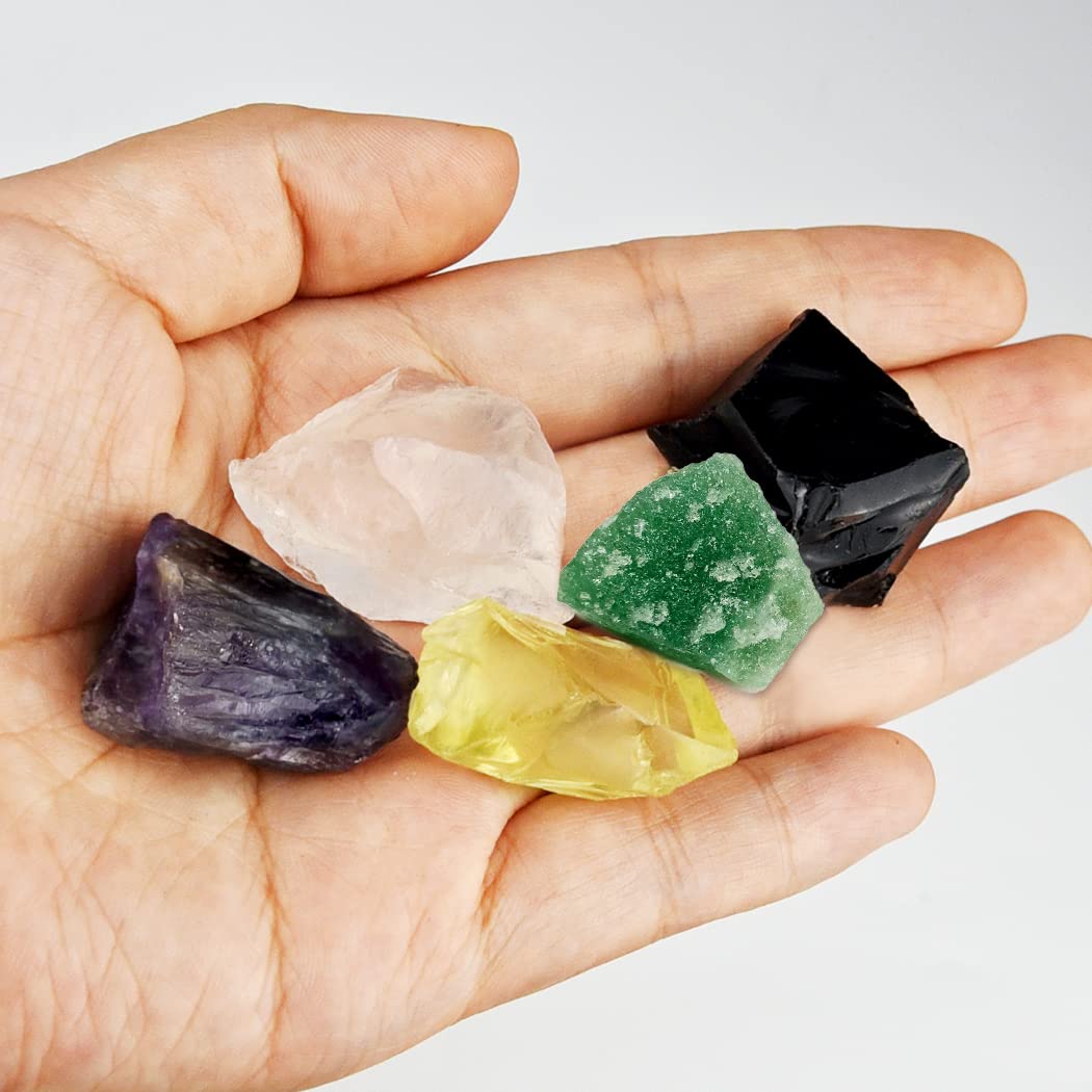 Marrywindix 15 Chakra Stone Tumbled Crystal Natural Rough Raw Healing Stone Set for Yoga, Meditation, Reiki, Healing and Energy Work