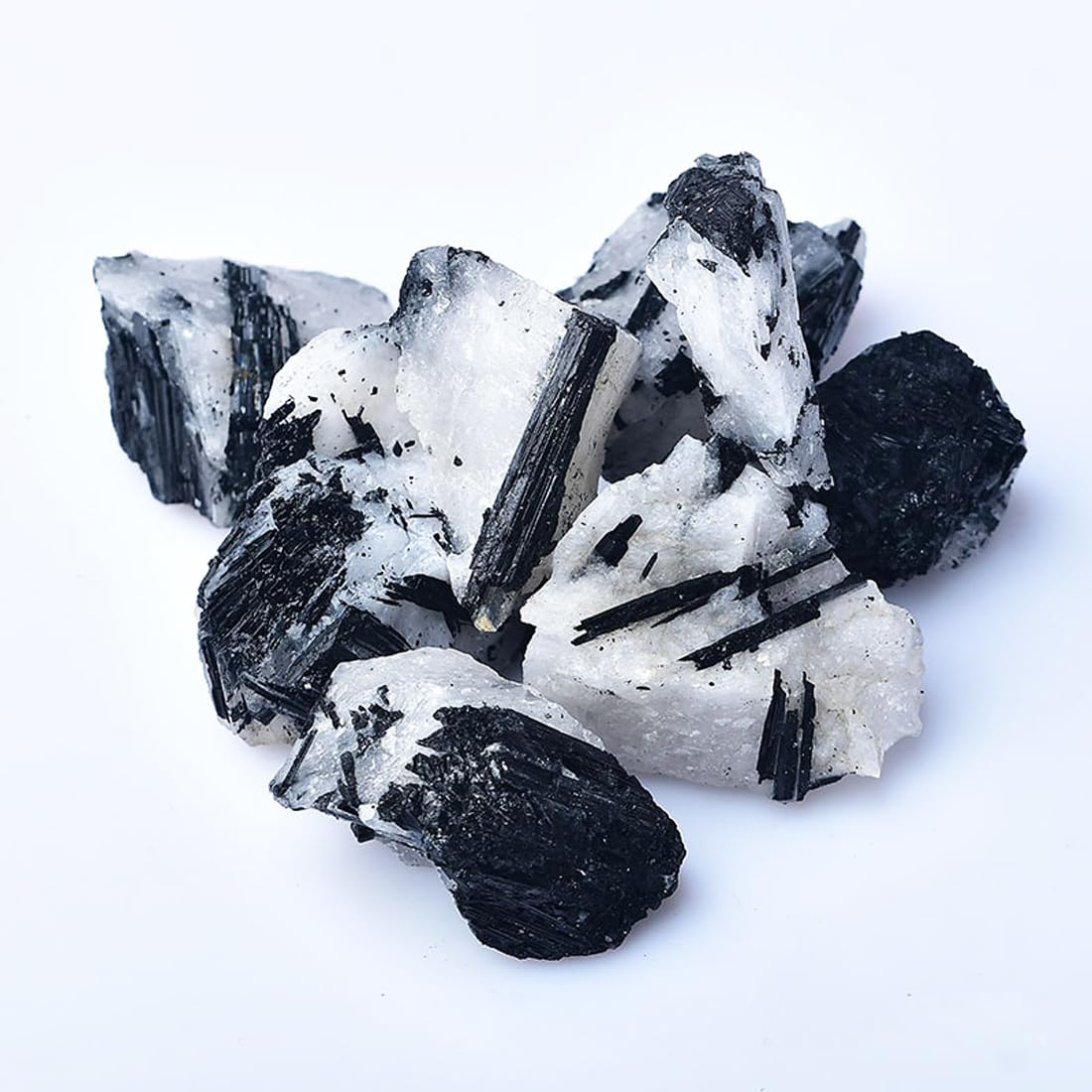 Erliway 1.25-2" Large Black Tourmaline Raw Crystals, Natural Rough Tourmaline Crystal, Healing Crystals Stones for Tumbling, Cabbing, Fountain Rocks, Decoration, Polishing Wire Wrapping Wicca & Reiki