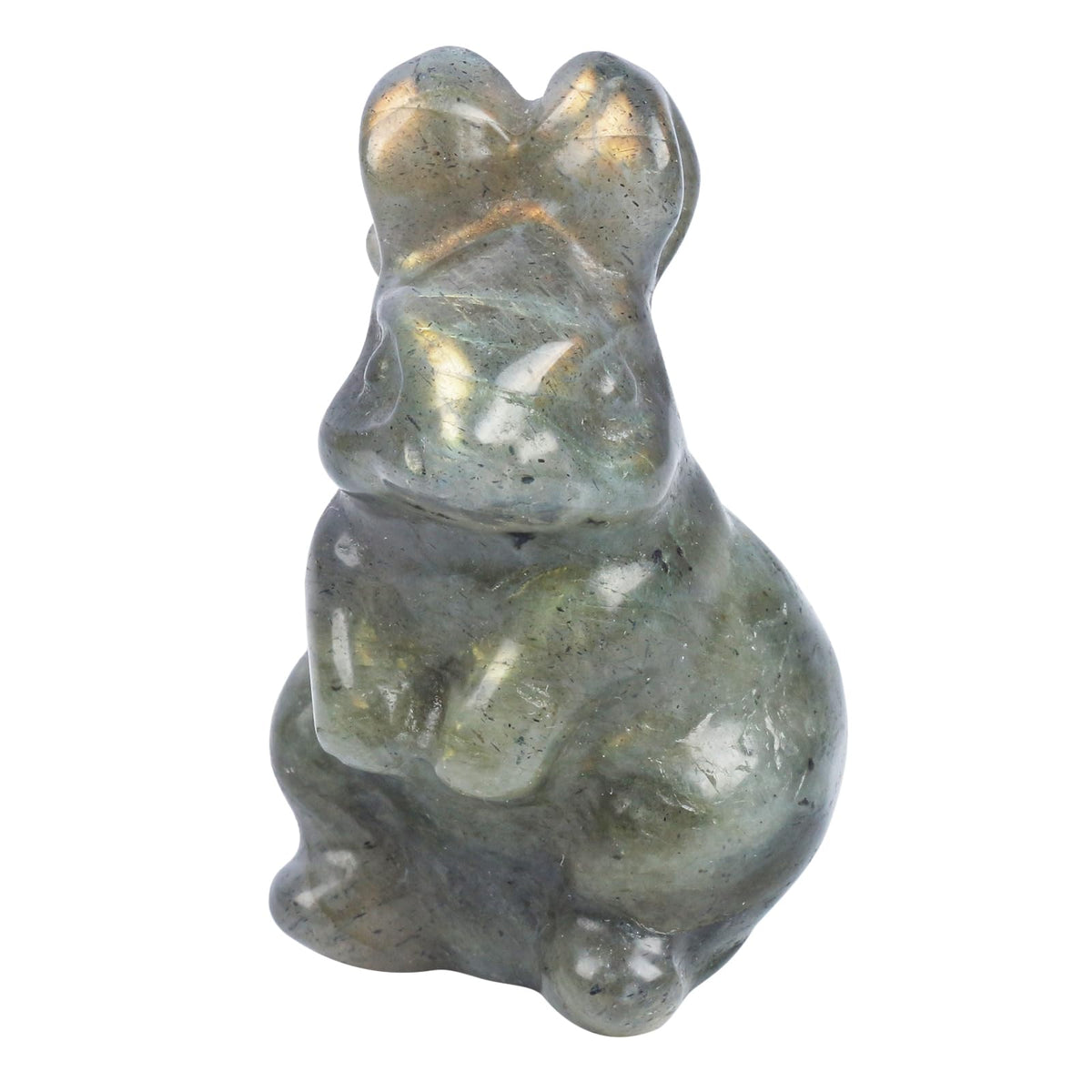 Loveliome Rabbit Crystal Decor Figurines, 2 Inches Natural Healing Stones Hand Carved Sculpture Ornaments Colletctible, Moonstone