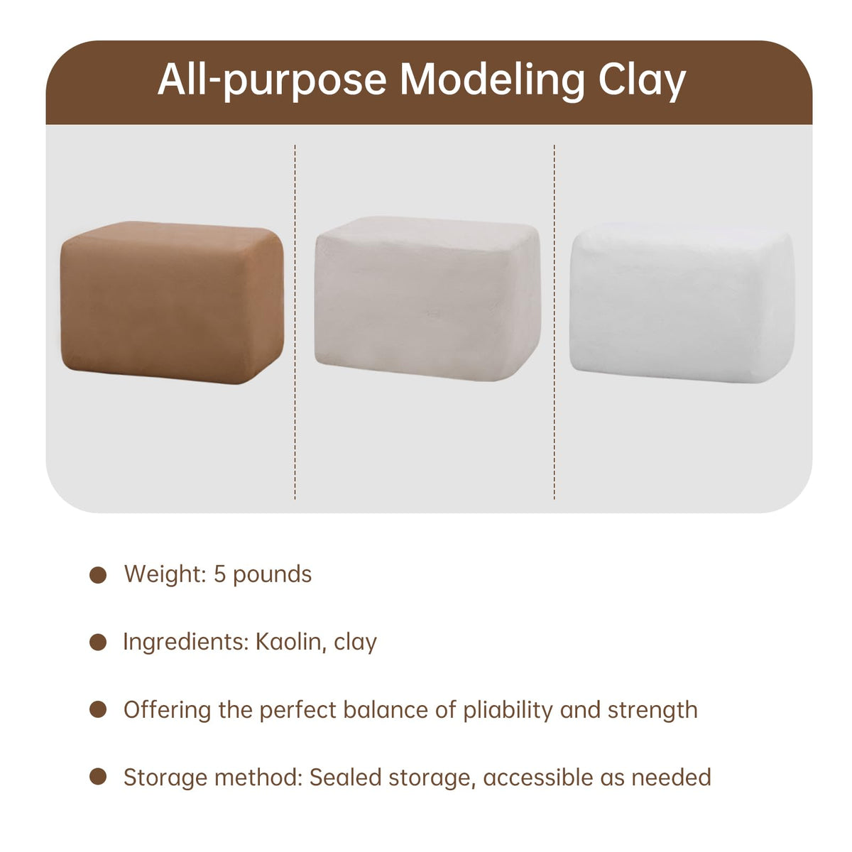 Wolwefa Pottery Clay, Natural Air Dry Clay, 5.5lbs Modeling Clay with Pottery Sculpting Tool Set, All-Purpose Clay Sculpting Kit - Yellow