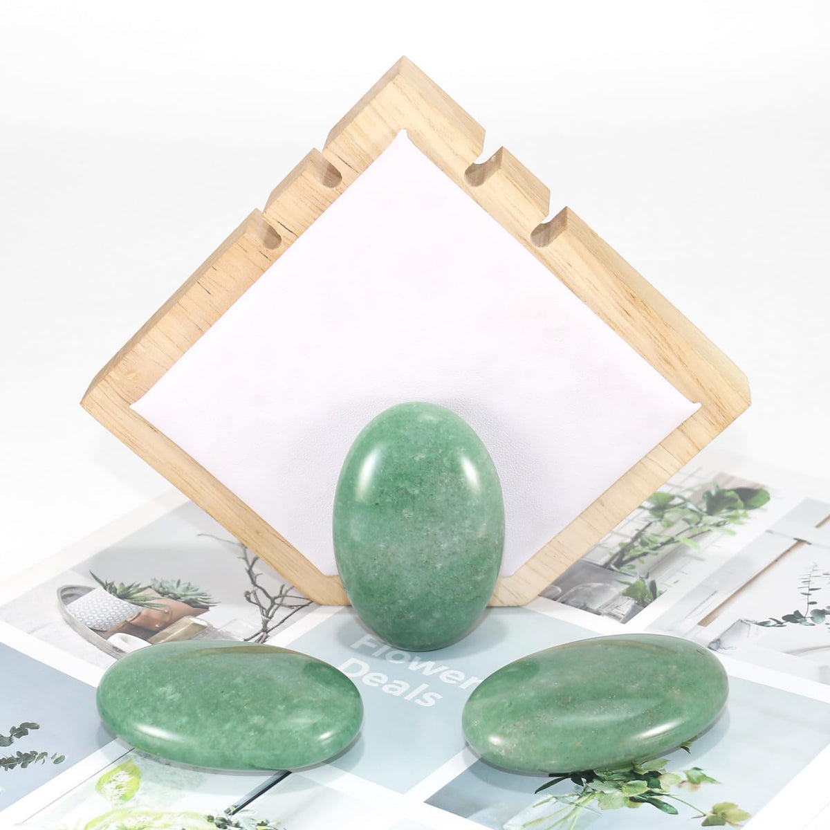 Nvzi Green Aventurine Crystal Palm Stone, Worry Stones, Crystals and Healing Stones, Polished Rocks, Natural Gemstones, Chakra Stones for Healing Crystals Daily Use