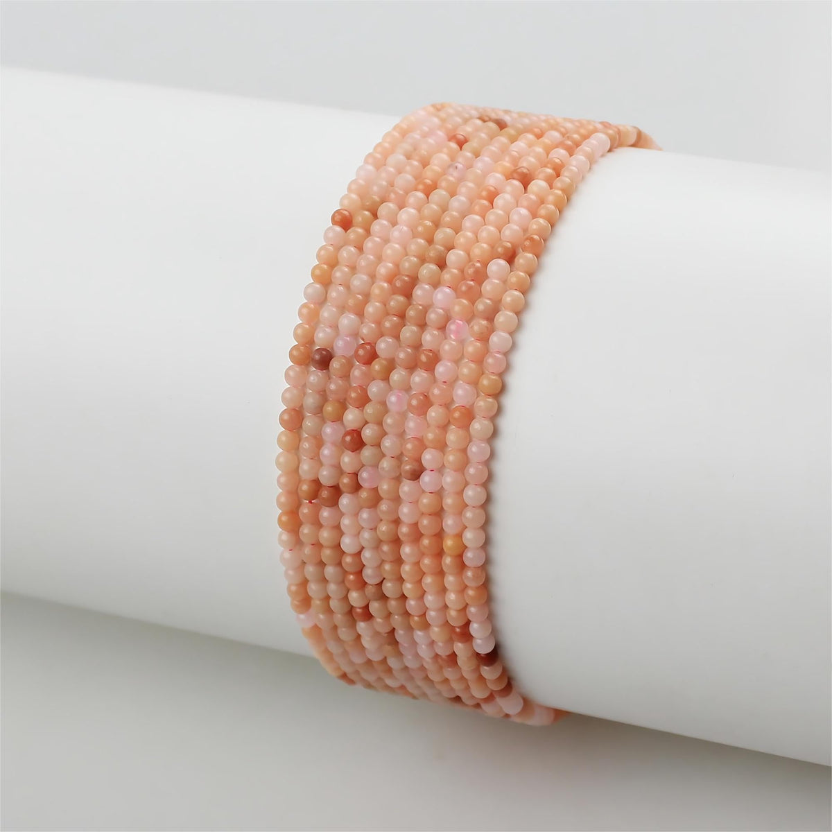 MJDCB 320pcs Natural Small Stone Beads 2mm Pink Aventurine Round Smooth Loose Gemstone Bead for Jewelry Making Bracelets Earrings Necklaces Accessories