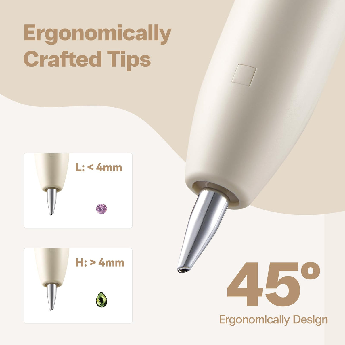 Electric Diamond Painting Pen - Cordless Diamond Art Pen Low-Noise Wax-Free, Rechargeable 2-Speed, Portable Diamond Art Accessories for Crafts Lovers