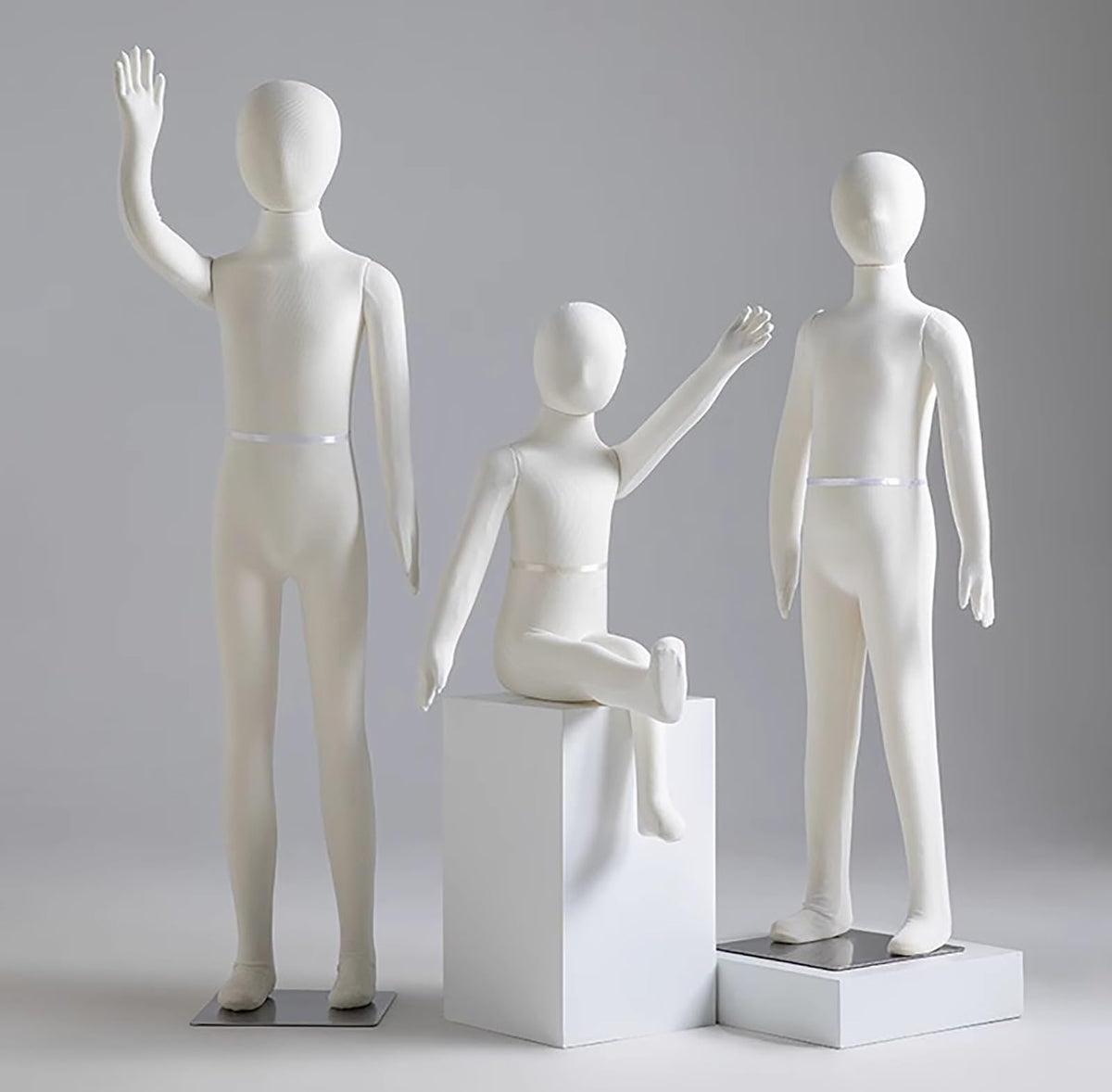 Adjustable Soft Full Body Mannequin for Kids Ages 1-14, Ideal for Boutique & Retail, Styrofoam Dress Form Dummy in White, Perfect for Displaying Children's Clothing(White 3 Years Old)