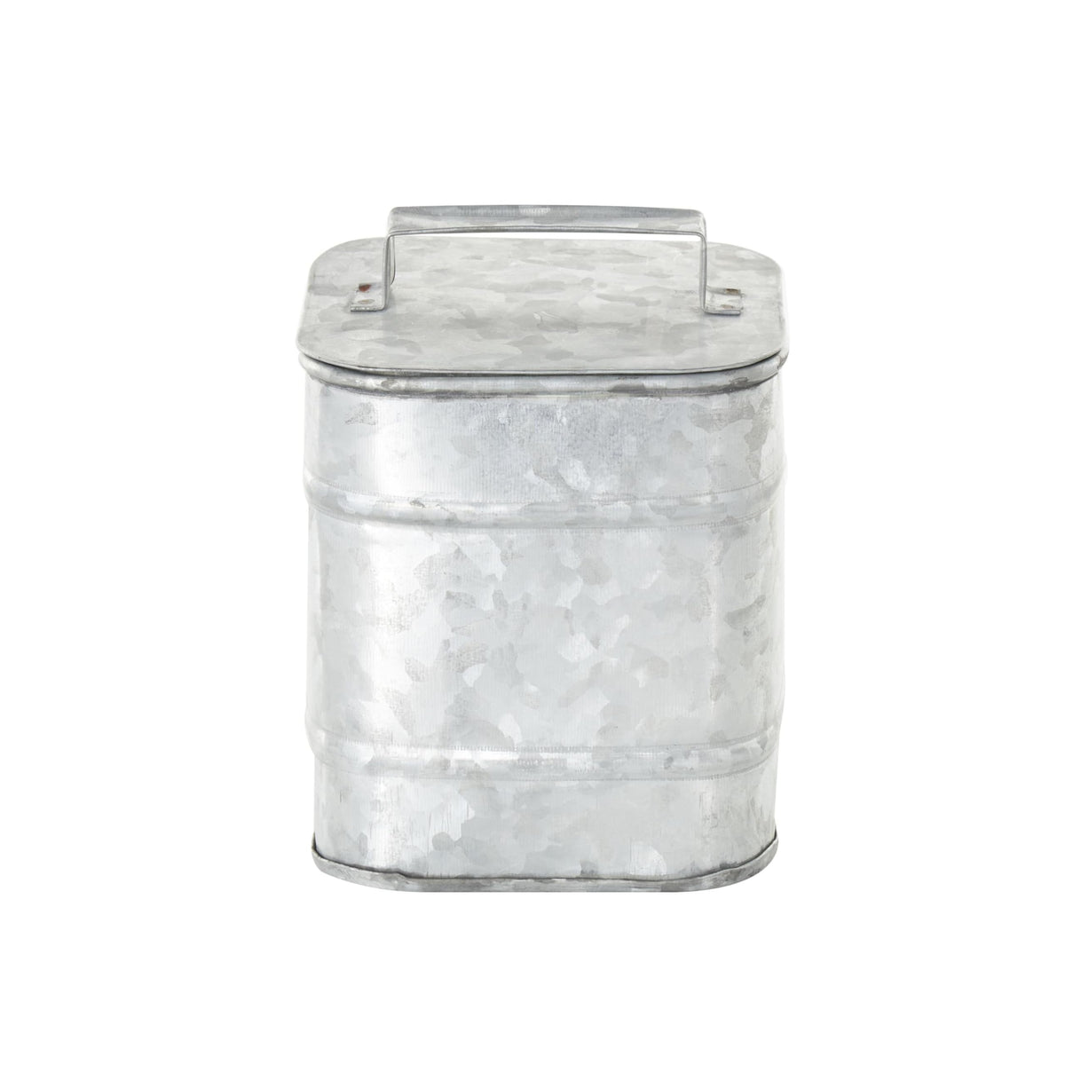Deco 79 Metal Decorative Canisters Decorative Containers, Set of 2 Decorative Keepsake Boxes 8", 7"H, Silver
