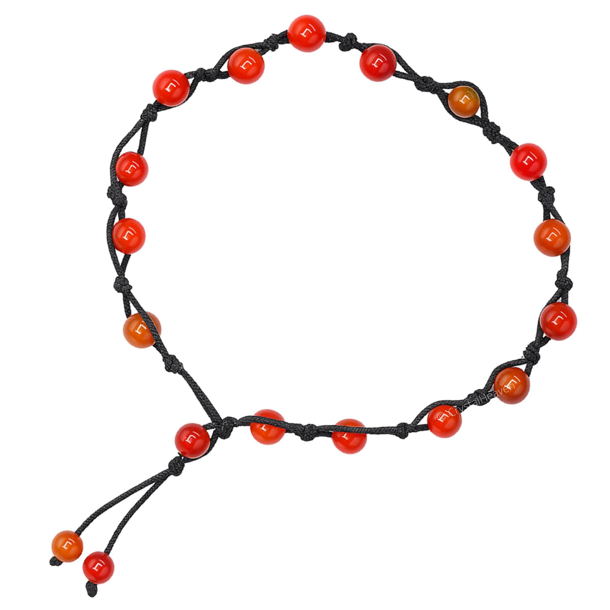 Amazing Gemstone Carnelian Anklet Ankle Bracelets for Women - Waterproof Beaded Healing Crystal Anklets, Plus Size Chakra Gemstone Bead Anklet (Stretchy Adjustable - Hand Knotted)