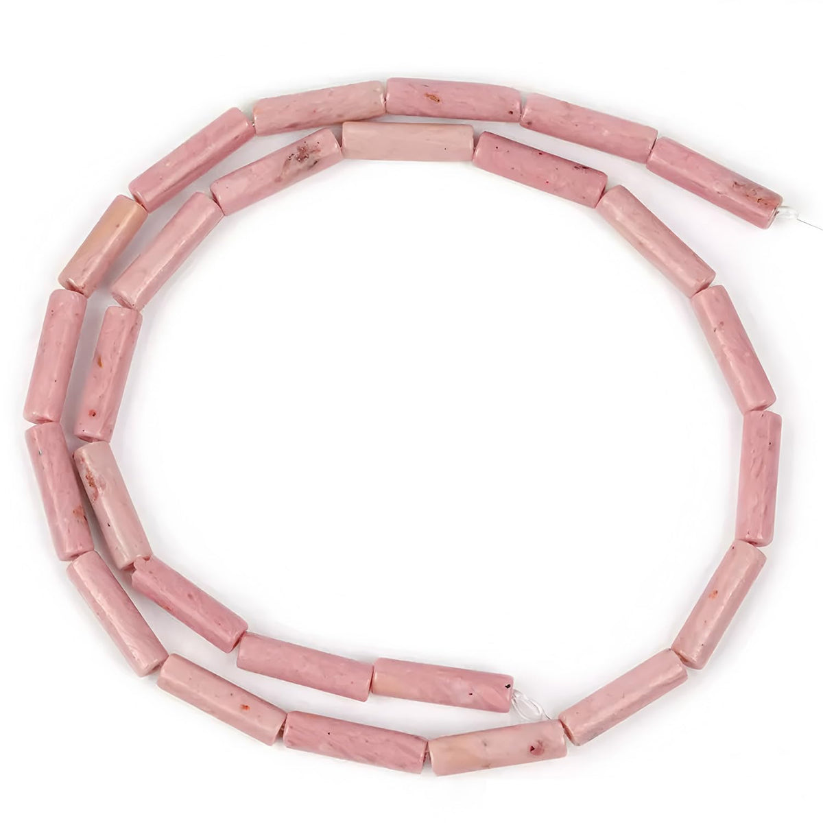 HAAMIIQII Natural Pink Rhodochrosite Tube Beads 13x4mm Column Stone Cylinder Gemstone Loose Beads for Jewelry Making Strand 15 Inch (28-29pcs)