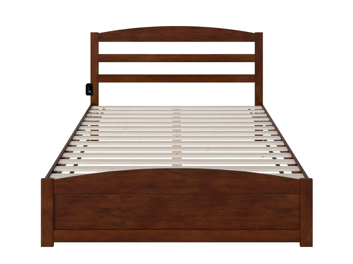AFI, Warren Queen Platform Bed with Matching Footboard, Walnut