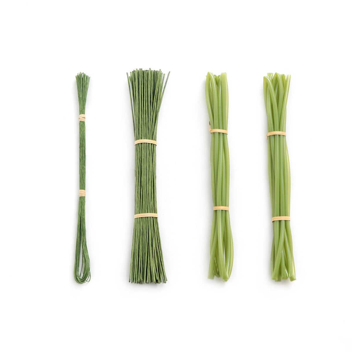 Ling's moment DIY Tools Set for Wedding, 3 Kinds of Accessories Include 100pcs Artificial Stems, 100pcs Flower Craft Wires and 20ft Tubing for Wedding Bridal Flower DIY and Floral Arrangement