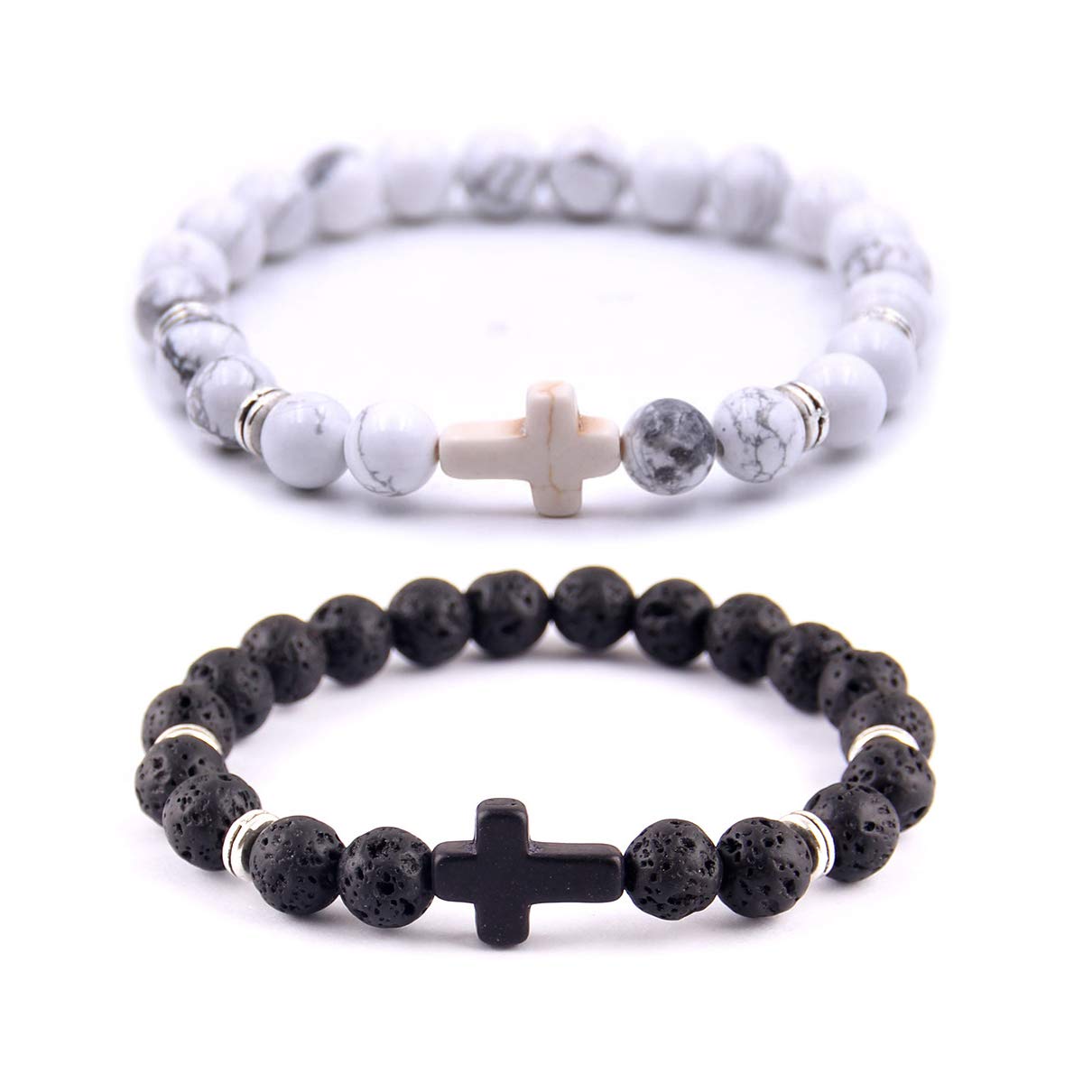 Softones 8MM Lava Rock Beads Bracelet for Men Women,Friendship Couples Gifts Natural Stone Bracelets
