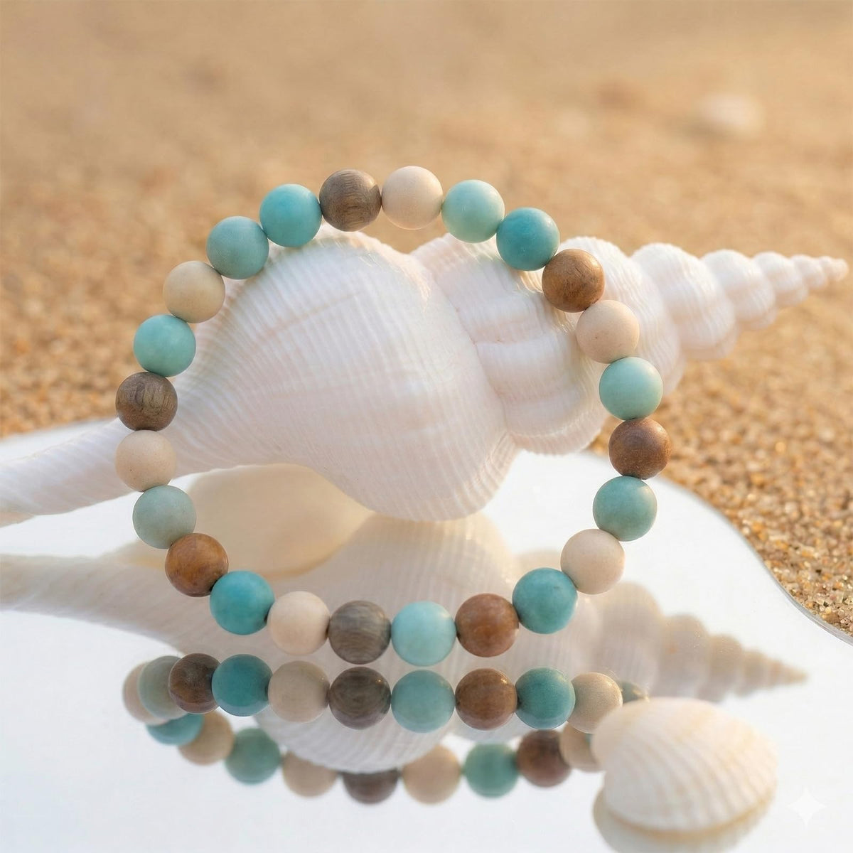Kryllite Crystal Bracelets, Bracelet for Women, Nature Amazonite Crystal Stretch Elastic Bracelet, Nature Gemstone-8mm, Healing Stone Bracelets, Turquoise Jewelry Gifts for Women, Holiday