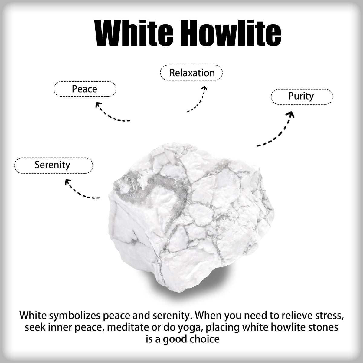 Howlite Raw Stones 1PC, Gemstones Raw Stones and Healing Crystals, Hand Carved Natural Pocket Raw Crystals for Decoration Tumbling, Garden, Home Decor(1.18"-1.97")