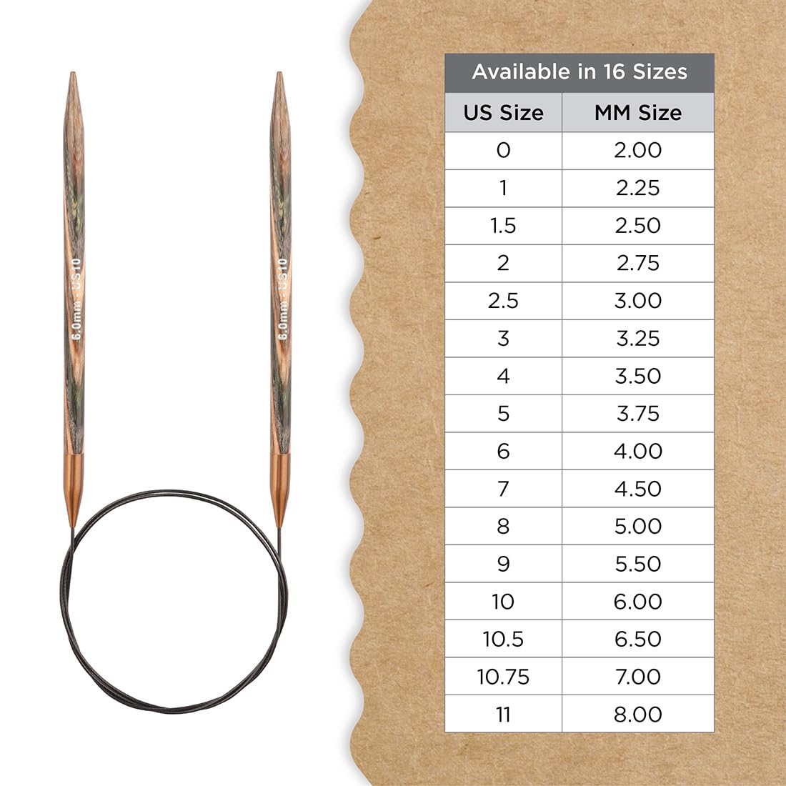 Knitter’s Pride Terra Fixed Circular Needles 32"" (80cm) – US Size 10 (6mm)