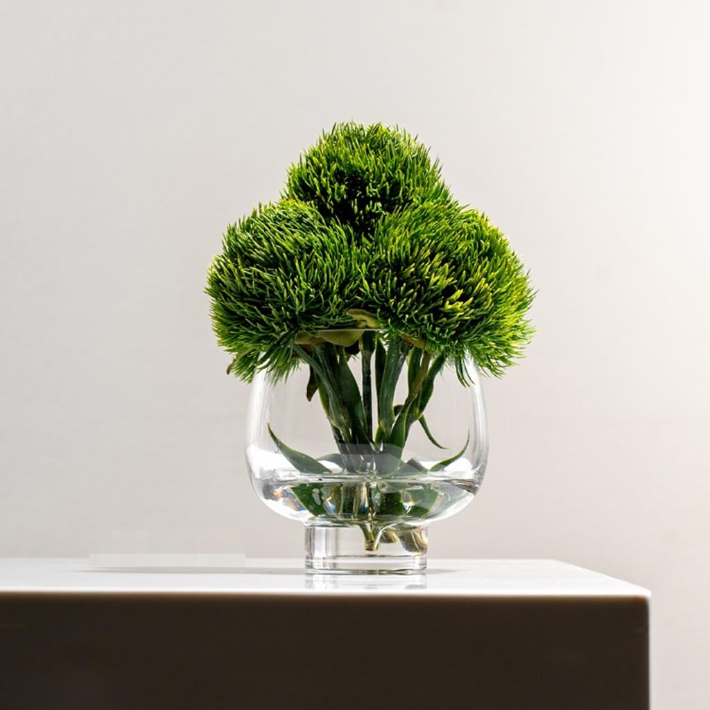 Artificial Bonsai Tree Creative Glass Flower Arrangement Artificial Front Desk Hotel Restaurant Light Luxury Table Indoor Greening Fake Tree