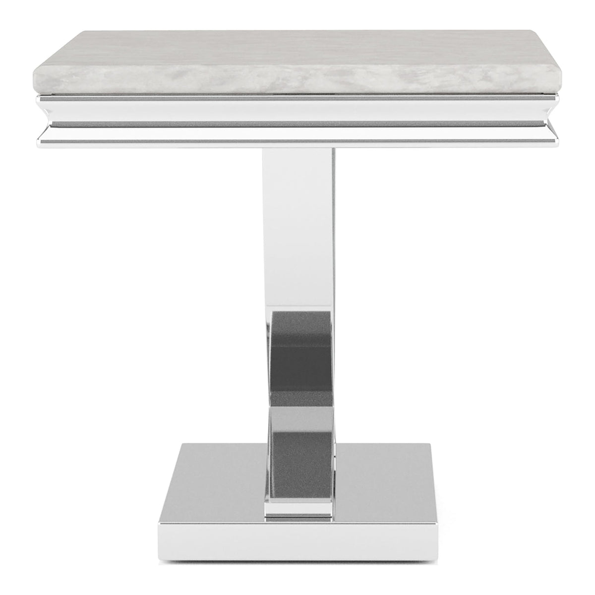 Furniture of America Obera 18mm Faux Marble Top 2-Piece Coffee Table Set with X-Shaped Base, Metal Construction, Home Decor for Living Room, Lounge Area, Office, Chrome