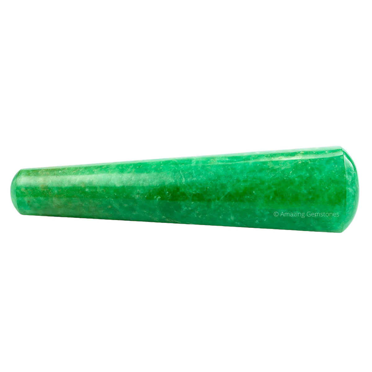 Amazing Gemstone Green Strawberry Quartz Crystal Wand Massage Stick - Pelvic Wand Gua Sha for Adults - Crystals and Healing Stones Massage Wands for Adults Gifts (Smooth)