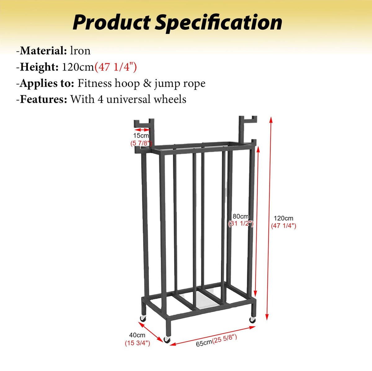 Qiokoith Exercise Rope and Stand Portable Fitness Equipment Organizer for PE Classes and Gyms