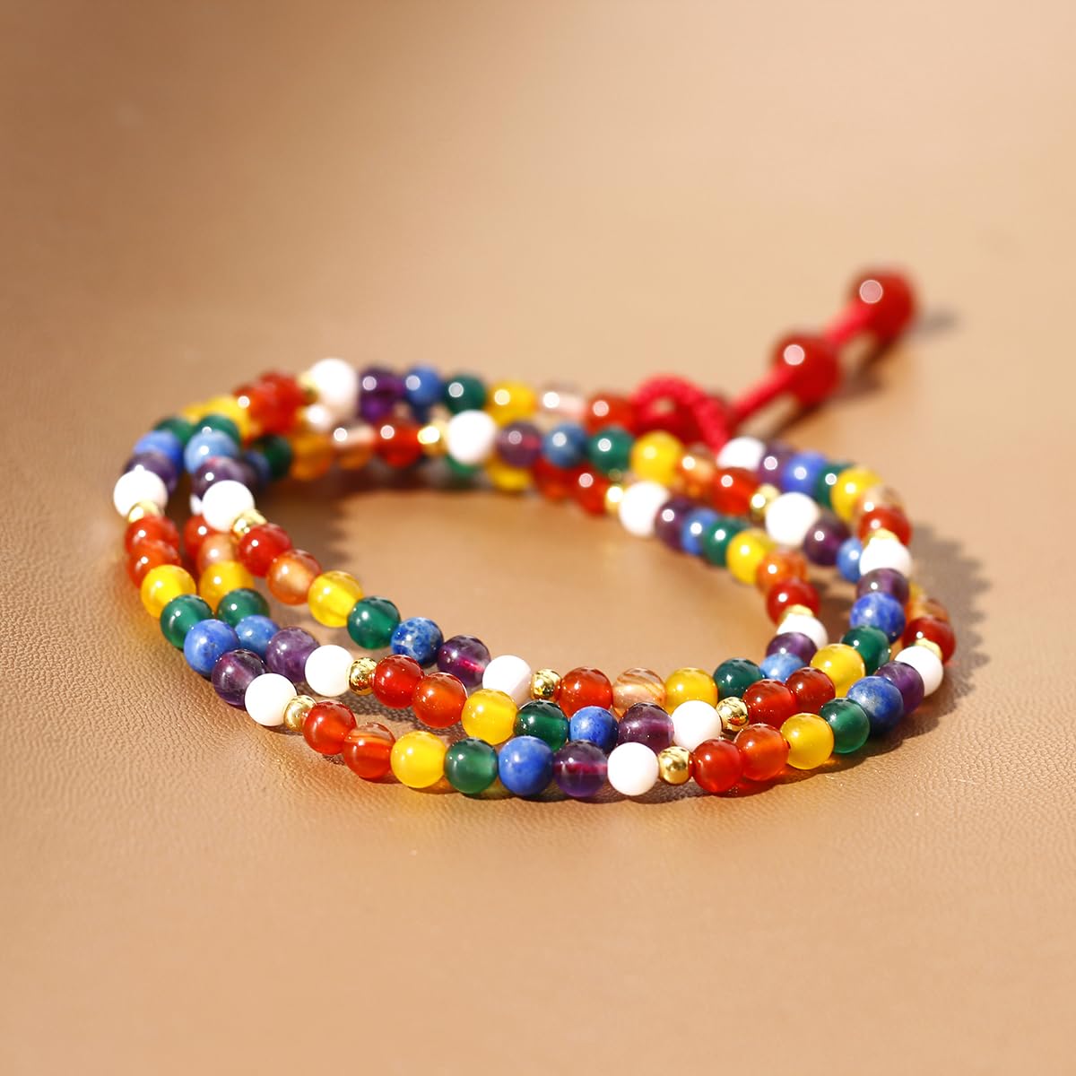 Jewever 7 Chakra Beaded Bracelet Necklaces for Women Handmade Wrap Reiki Crystals Yoga Meditation Balance Jewelry Relaxation Gifts