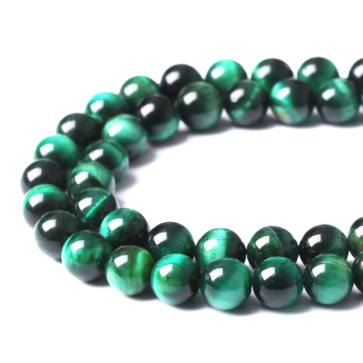 36PCS 10MM AAA Green Tiger Eye Stone Beads Natural Gemstone Bead Crystal Healing Energy Jewelry Making DIY 15 inches