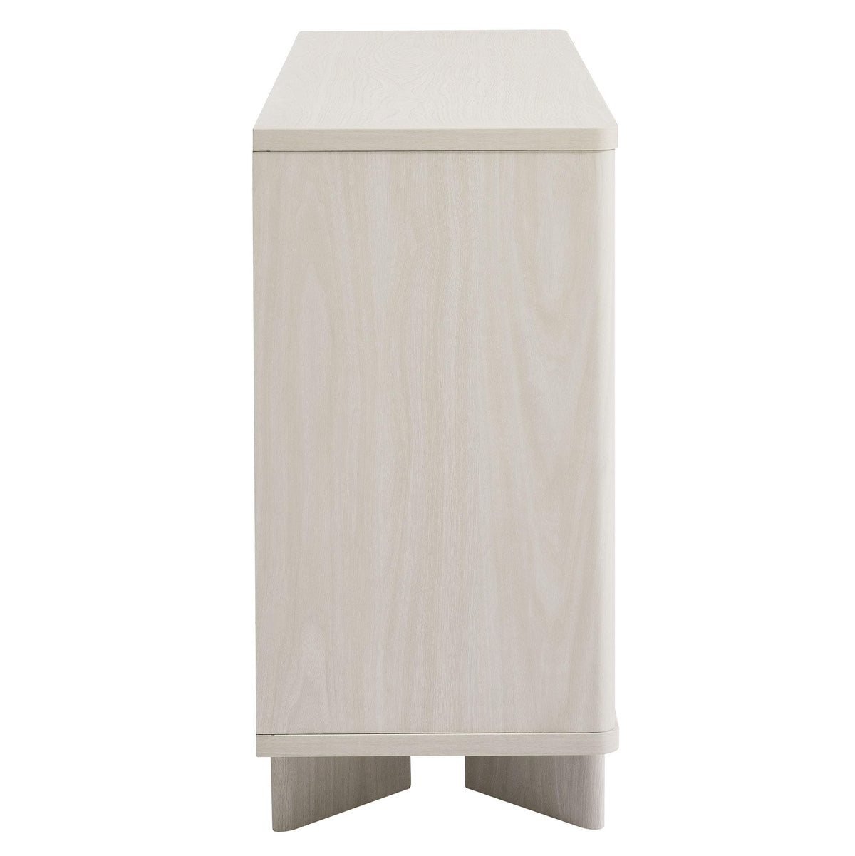 Modway Flux Arched Door Sideboard in White Wash - 55 Inch Freestanding 3-Door Buffet Credenza - Tall Media Console for Wall-Mounted TVs - Modern Accent Cabinet for Kitchen, Living Room, Hallway