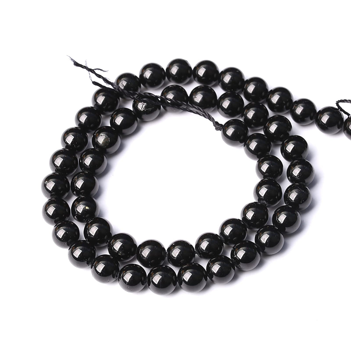 6MM 60PCS Natural Black Tourmaline Gemstone A Grade Beads for Jewelry Making DIY Bracelet Crystal 1 Strand
