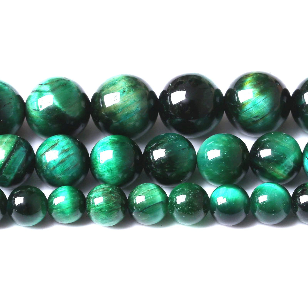 36PCS 10MM AAA Green Tiger Eye Stone Beads Natural Gemstone Bead Crystal Healing Energy Jewelry Making DIY 15 inches