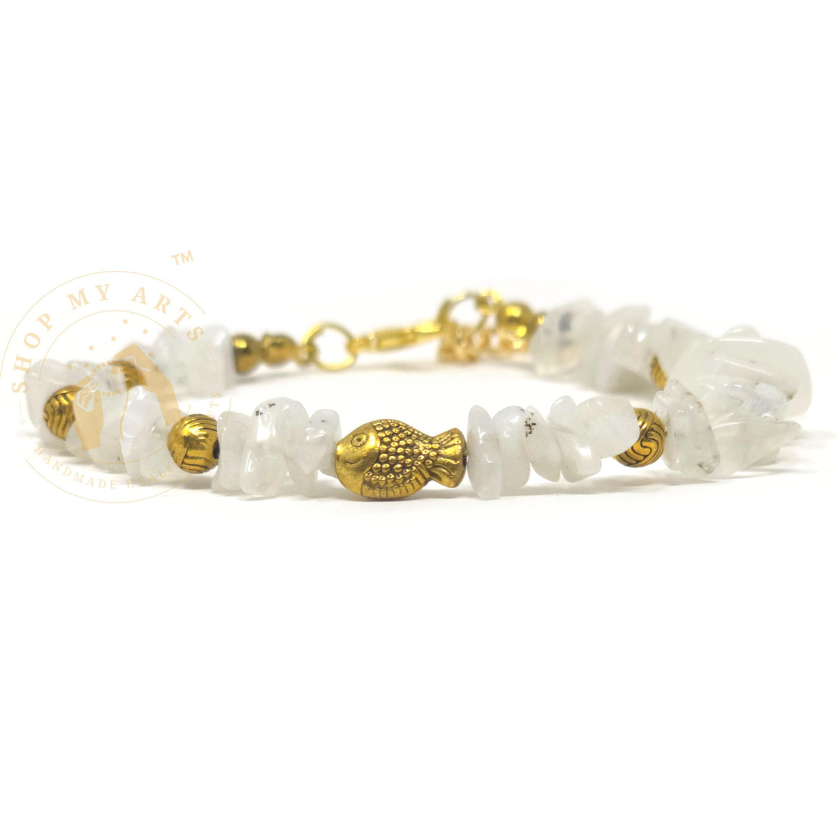 Shop My Arts Rainbow Moonstone Bracelet for Women - Birthday Gifts for Women Mom with Authentic Crystals and Healing Stones