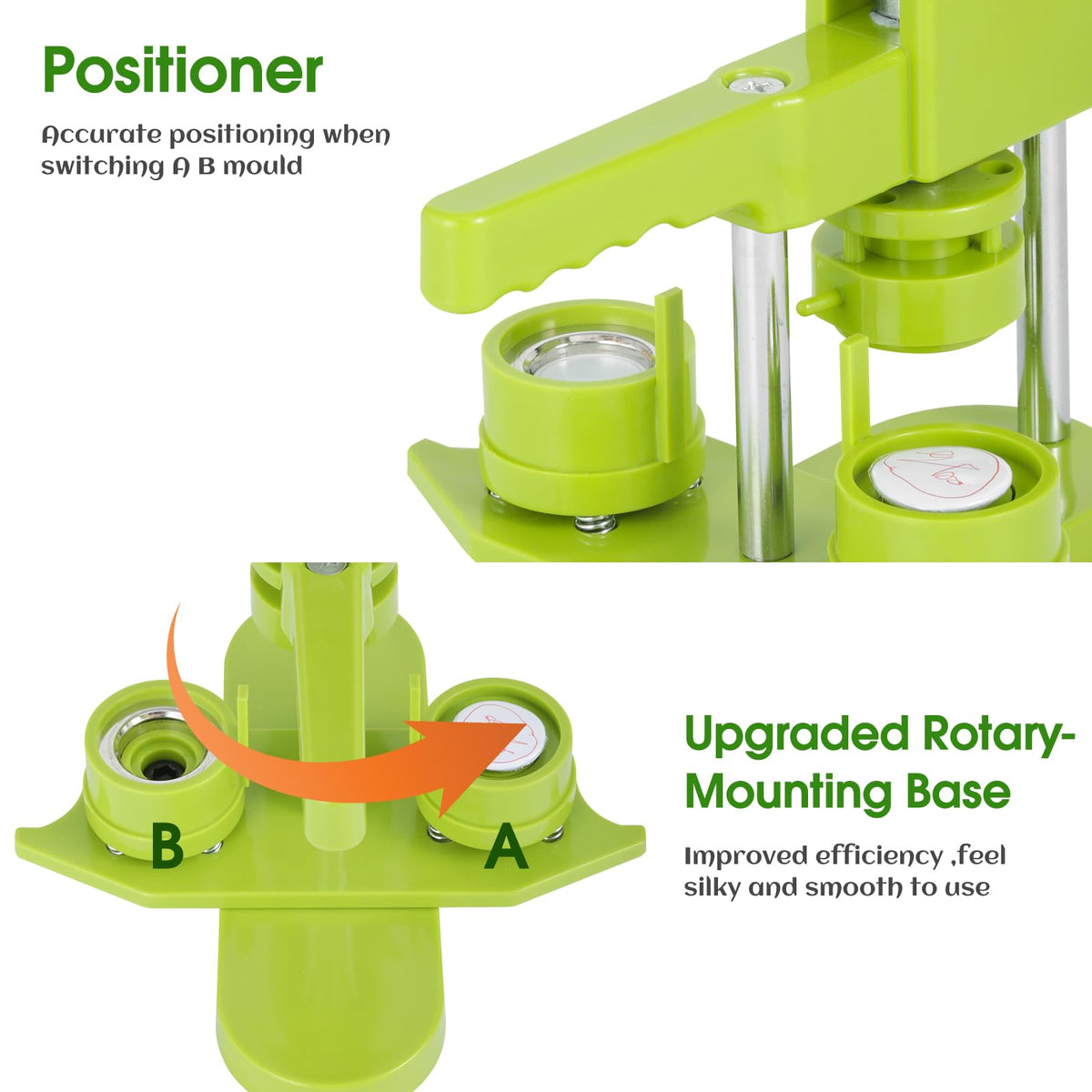 Button Maker Machine,25mm 1inch Button Maker 200Pcs Button Maker Press Machine Kit with Button Maker Supplies DIY Button Pin Maker Machine, for Kids DIY Gifts