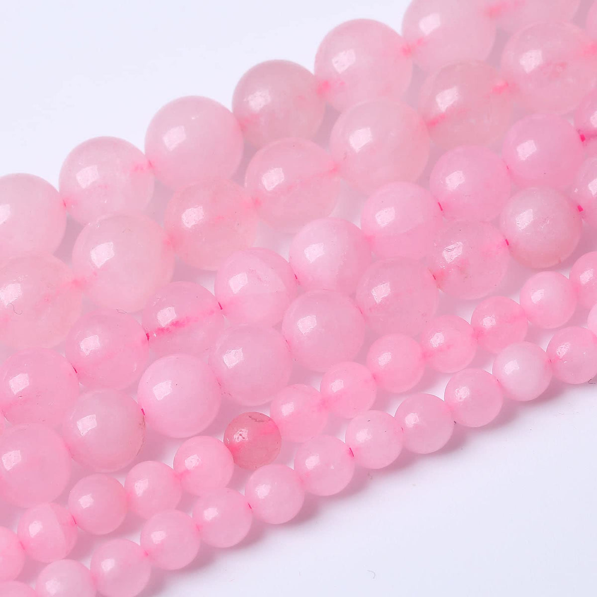 32PCS 12MM Beads Natural Rosestone Pink Crystal Quartz Gemstones for Jewelry Making DIY 15Inches