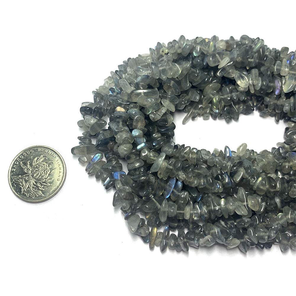 31 inches Chip Stone Loose Gemstones Beads Drilled Strand for Jewelry Making (Labradorite)