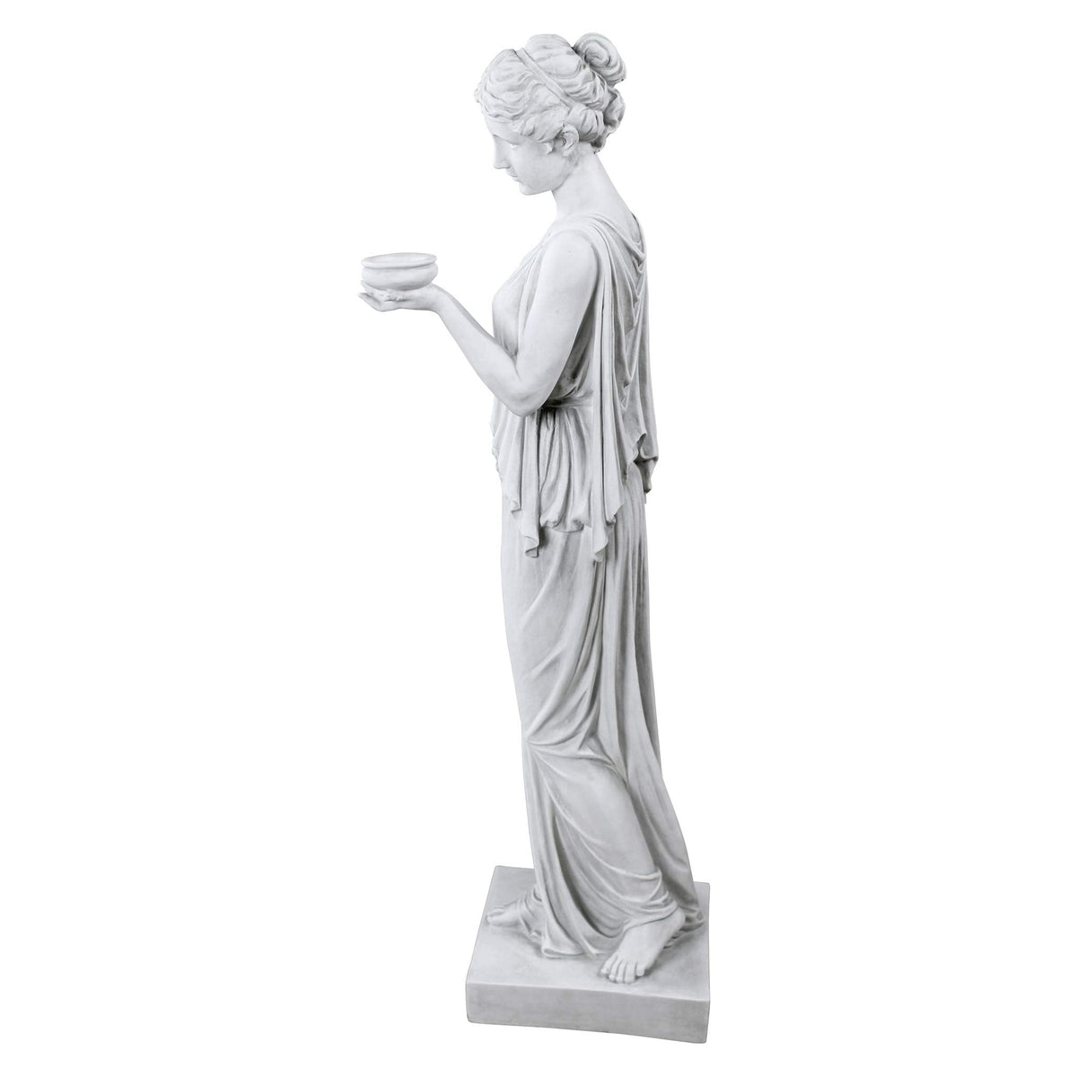 Design Toscano KY71304 Hebe Greek Woman Patron of Youth Indoor/Outdoor Garden Statue, Large Size, 10 inches Wide, 32 inches Tall, Handcast Polyresin, Antique Stone Finish