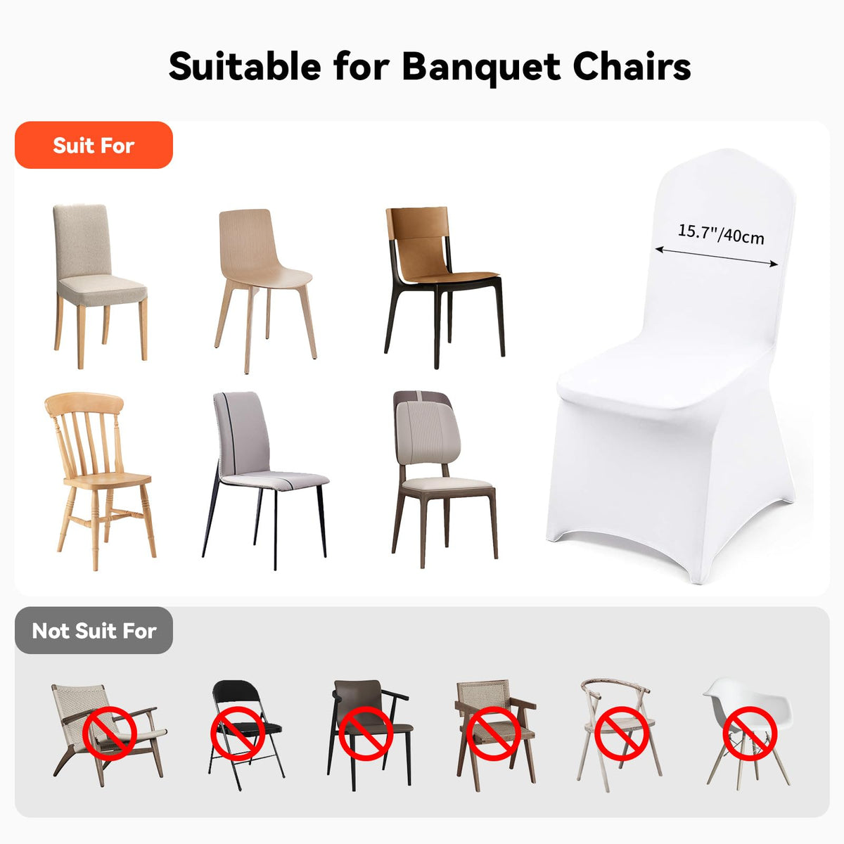 Poise3EHome Pack of 10 Black Sequin Chair Sashes, Double Sided Glitter Stretchy Chair Bands with Buckle for Home Party Bridal Shower Wedding Banquet Reception Decorations