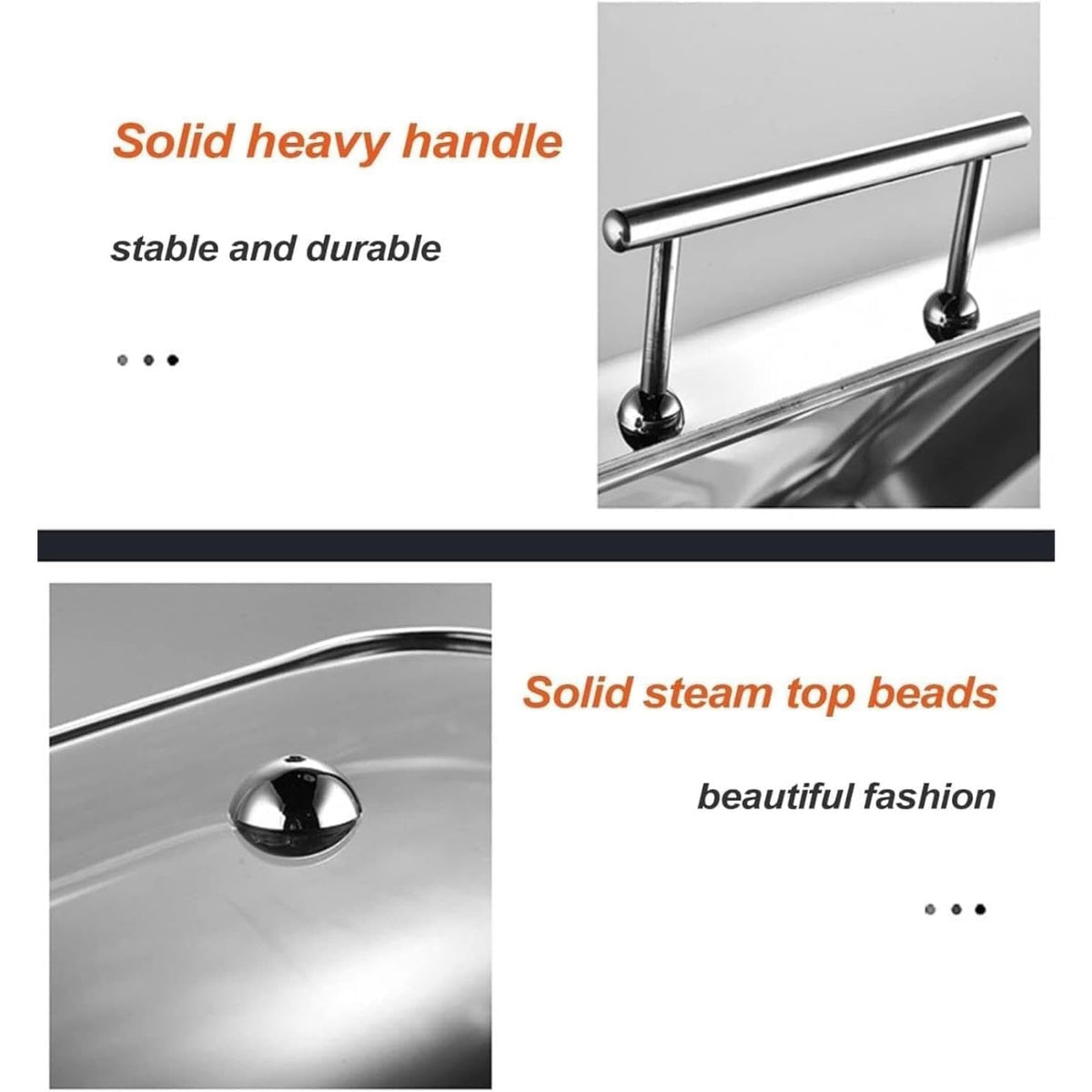 Stainless Steel Electric Chafing Dish with Clear Lid, Commercial Grade Food Warmer for Home Kitchen, Hotel, Banquet, Family Gatherings, Party Serving Tray