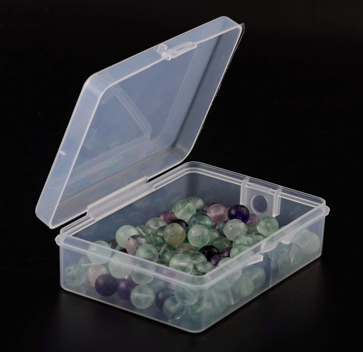 Natural Stone Beads 100pcs 8mm Fluorite Round Genuine Real Stone Beading Loose Gemstone Hole Size 1mm DIY Smooth Beads for Bracelet Necklace Earrings Jewelry Making (Fluorite Green, 8mm)