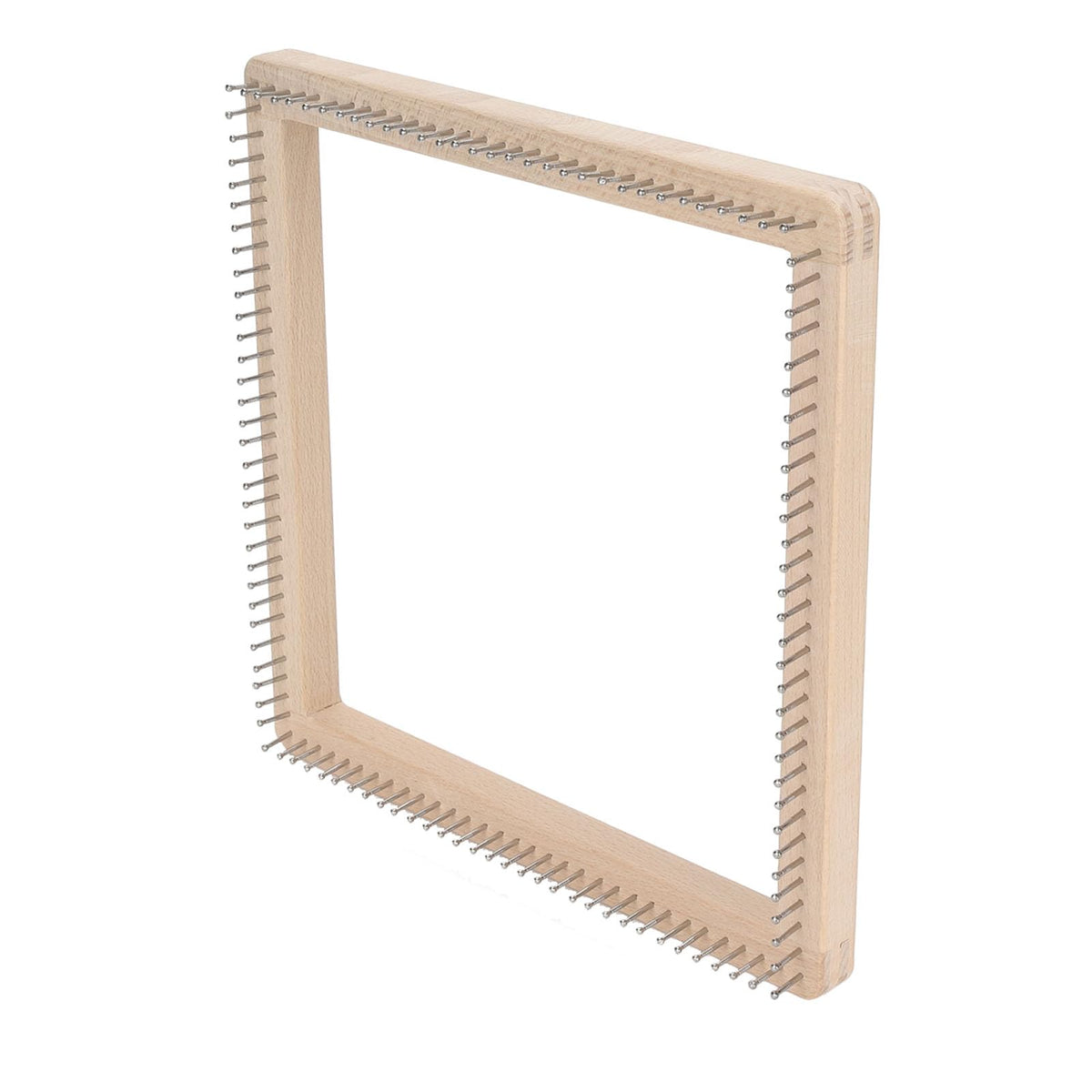 Wooden Knitting Looms for Blankets Square, DIY Hand Crafted Chunky Yarn Looms Board for Hat Scarf Socks Sweater Beech Wood & Stainless Steel (30 * 30cm)