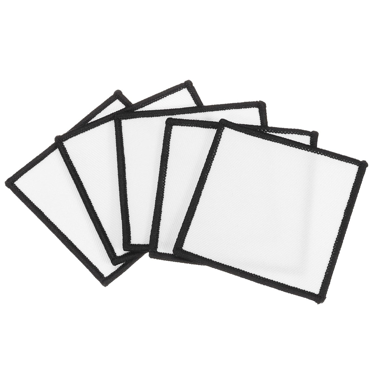 PATIKIL Sublimation Blank Patches Fabric Square Iron-on Repair Blank Patches for Hat Caps Clothes Shoes Bags Backpacks DIY Crafts, 30 Pcs, White, 2.4x2.4