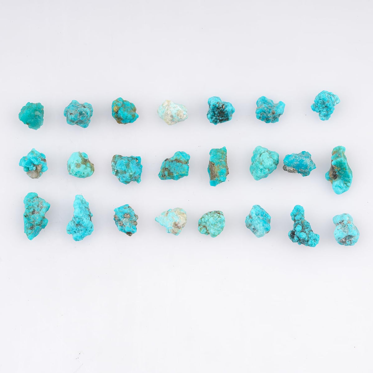 CRYSTALIS (25cts.) Ultra Blue Turquoise Natural Raw Crystals, Loose Gemstone Wholesale Bulk Rough Jewelry Making Supply, Chakra Healing Stones, DIY, Gem Collection (20+pcs) (5-6mm)